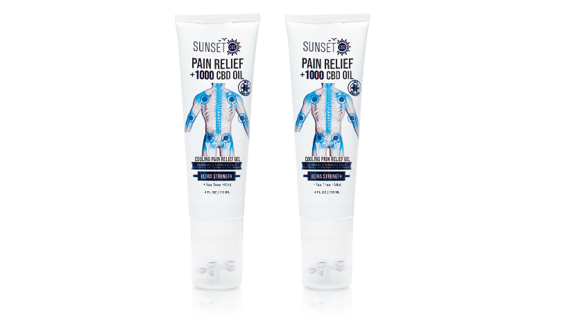 Sunset CBD Pain Relief Tubes with Roller Ball Applicator - Groupon Voucher Exclusive