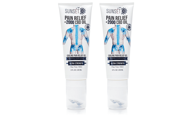 Sunset CBD Pain Relief Tubes with Roller Ball Applicator - Groupon Voucher Exclusive