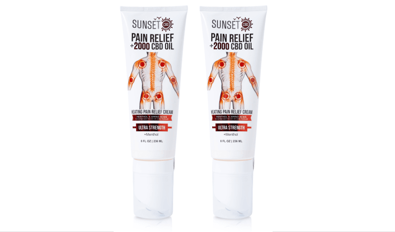 Sunset CBD Pain Relief Tubes with Roller Ball Applicator - Groupon Voucher Exclusive
