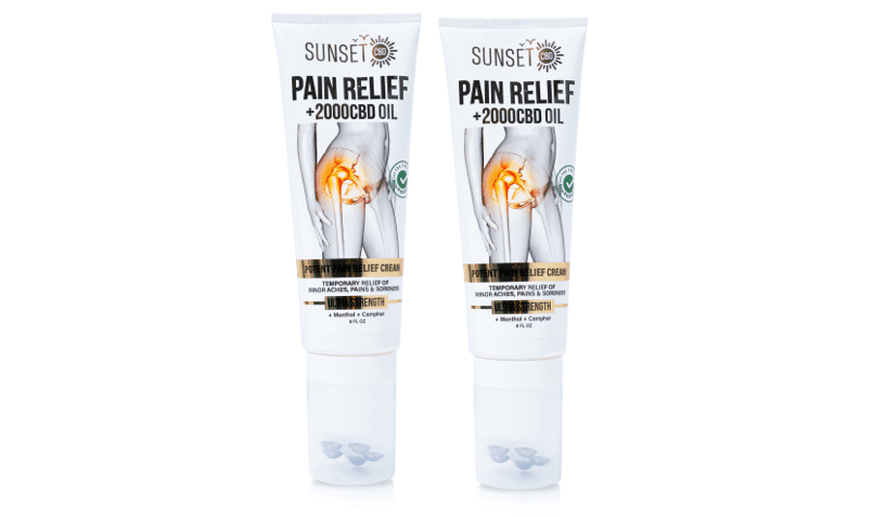 Sunset CBD Pain Relief Tubes with Roller Ball Applicator - Groupon Voucher Exclusive