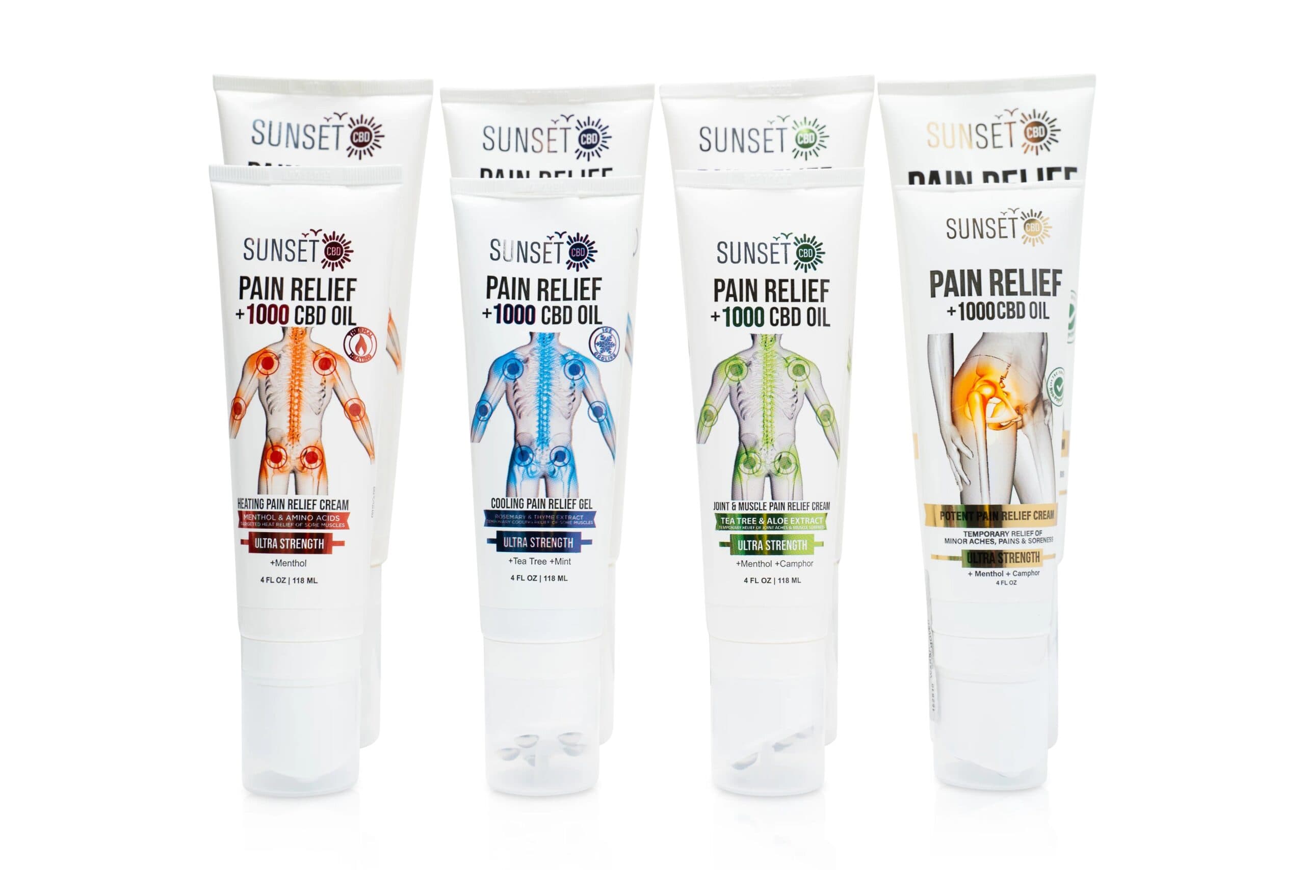 Sunset CBD Pain Relief Cream with Roller Ball Applicator